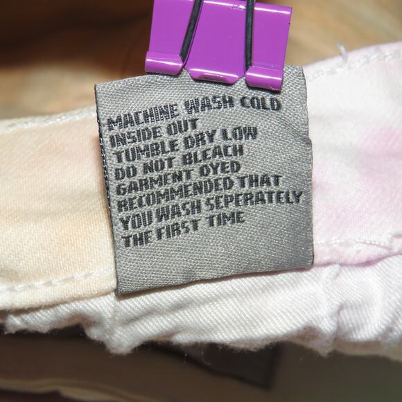 Tractr Rainbow Tie Dye Denim Cut Off Girls Jean Shorts - Picture 7 of 7